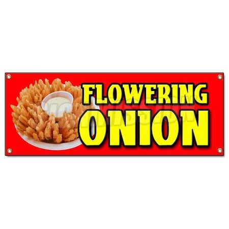 Signmission FLOWERING ONION BANNER SIGN deep fried batter sauce flower rings B-Flowering Onion